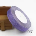 Purple glitter ribbon 20mm sparkly metallic craft ribbon for bows DIY hair accessories - Purple Glitter Style (031)