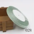 Nastro glitterato verde chiaro in rotolo, larghezza 10mm per fiocchi e accessori fai da te. - 10mmx25 Yard / Verde Chiaro Argento (028)