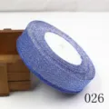 Blaues Glitzerband 25mm Effektband Stoffschleife für Haarspangen DIY Basteln und Geschenkverpackung - 25 Yards / Stil 026 Blau