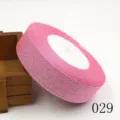 Rosa Glitzerband Rolle 25mm funkelndes Stoffband für DIY Basteln Schleifen Nähen Zubehör. - 25 Yards / Stil 029 Rosa