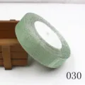 Grünes Glitzerband 25mm schimmerndes Stoffband für DIY Haarschleifen Nähen Basteln - 25 Yards / Stil 030 Grün