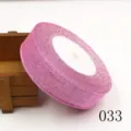 Rosa Glitzerband 25mm funkelndes Stoffband fuer Schleifen Haarschmuck DIY Naehen Basteln. - 25 Yards / Stil 033 Rosa