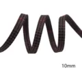 Braunschwarzes Hahnentritt-Elastikband Webband 10mm Breite für DIY Haarschmuck und Basteln. - Braun Schwarz Hahnentritt (1644)
