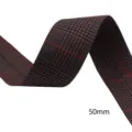 50mm braunes Hahnentritt Doppelband Kariertes Gurtband für DIY Schleife Haarschmuck. - Braun Schwarz Rot Hahnentritt (1646)
