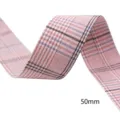 Rosa Karo Stoffband 50mm breit doppelseitiges Kariertes Band fur DIY Schleifen Haarschmuck Basteln - Rosa Karomuster (1649)