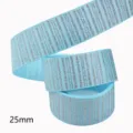 25mm γαλάζια ασημί γκλίτερ κορδέλα grosgrain για φιόγκους μαλλιών, συσκευασία δώρου και διακόσμηση. - Μέγεθος 7