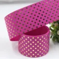 38mm pink gold polka dot grosgrain ribbon for hair bows gift wrapping and holiday decor craft - Peach Pink (14#)