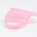 Nastro grosgrain rosa con linee tratteggiate bianche 1cm per fai da te e confezioni - Rosa (0004#) / Lunghezza 5 Yards/Rotolo
