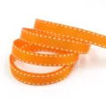 Nastro grosgrain arancione con bordo di cucitura bianco, ideale per artigianato fai da te e regali. - Arancione (0024#)