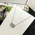 European style titanium steel zircon interlocking circles necklace for women, elegant daily jewelry. - Double Intertwined Infinity Style (5949442363857)