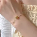 Braccialetto o cavigliera con cuore dorato gioiello minimalista chic ed elegante - Bracciale Cuore 3D / Oro