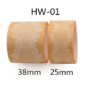 Oranger Ripsband mit weißem Spitzenmuster Transferdruck, 38mm und 25mm DIY Schleifenband. - Breite 25mm, Länge 100 Yards / Orange Farbverlauf (HW-01)