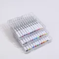Acrylic marker set in clear storage box, multi-color DIY art painting pens for students. - 36 Colors Acrylic Markers