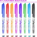 Buntes löschbares Gelschreiber-Set mit 8 verschiedenen Tintenfarben und Blumenmustern. - 0.5mm / 8-Teiliges Set