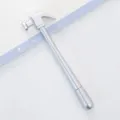Kreativer metallfarbener Hammer-Gelstift, süßes Schüler-Schreibwaren-Werkzeug, schwarze Tinte. - Silberner Stab