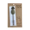 Natural catnip chew toy with wooden stick and felt ears in retail packaging for dental care. - Mouse Catnip Lollipop