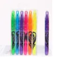 Bunte radierbare Textmarker Set 6 Stück mit transparenter Box bunte Markierstifte Schreibwaren - Keilspitze / Lila