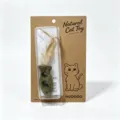 Natural catnip silvervine grinding stick toy with feather for pets, packaged card. - Feather Fish Catnip Lollipop
