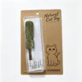 Natural catnip chew toy with wooden stick and paper packaging for dental cleaning and fun. - Rectangular Catnip Lollipop