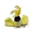 Interactive plush bird cat toy with feathers and sound function for daily pet entertainment. - 15x10x4cm 20g / Yellow
