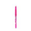 Stylo gel effaçable thermique rose transparent avec décoration de flamme argentée. - Rose Fuchsia