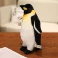 Cute emperor penguin plush toy stuffed animal soft doll for kids companion and gift. - Black / 25cm