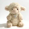 Molle peluche di agnello con sciarpa floreale, morbida bambola di pecora per bambini e regali. - 22cm / Faccia Marrone