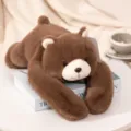 Adorable oso de peluche marrón tumbado, muñeco de peluche suave para niños, compañero tierno. - 30cm / Oso Pardo