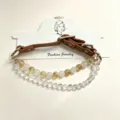 Luxury pet crystal beaded collar, double layer cat dog necklace with metal buckle for cute pets - Neck Circumference 26-34cm / Crystal Pet Collar Number 3