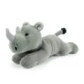 Grijs pluche neushoorn speelgoed, schattige knuffelpop voor kindergezelschap, zacht. - Neushoorn