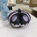 Peluche citrouille d'Halloween poupée douce rembourrée décoration cadeau de fête effrayante - Citrouille Noire Bord Violet