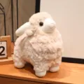 Peluche de oveja lindo y suave, muñeco de peluche blanco esponjoso para niños y decoración del hogar. - Beige / 22cm
