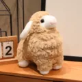 Bonito peluche de oveja suave juguete de peluche de cordero simulado para decoración. - Marrón / 22cm