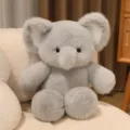 Grauer Elefant Plüschtier süßes Kuscheltier weiche Stoffpuppe Kinder Begleiter Geschenk. - Brauner Elefant