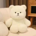 Süßes weißes Bären Plüschtier, weiche Stofftier Puppe, ideal für Kinder und Zimmerdekoration. - Weißer Bär