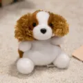 Mignon chiot marron et blanc peluche porte-clés doux animal en peluche pendentif sac - Cocker Spaniel