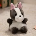 Mignon animal en peluche porte-clés doux pendentif jouet pour sacs à main de femmes. - Chien