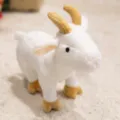 Lindo juguete de peluche de cabra blanca animal de pie muñeca suave para niños compañero - Cabra / 20cm