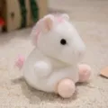 Mignon jouet en peluche cheval potelé blanc et rose poupée en peluche douce pendentif cadeau. - Cheval