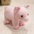 Mignon cochon rose en peluche debout, poupée en peluche douce pour enfants, compagnon apaisant. - Cochon Rose / 20cm