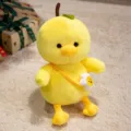 Yellow cute plush chick duck doll toy with cute fried egg bag soft stuffed animal doll - 33cm Little Chick