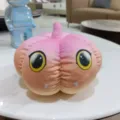 Vue détaillée de la peluche citrouille dégradée mignonne, poupée Halloween et cadeau enfant. - Dégradé Rose