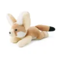 Schattige fennek pluche knuffel, zacht pluche dier met grote oren en pluizige staart. - Fennek