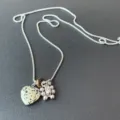 Roestvrij Stalen Ketting Vrouwen Vintage Niche Luxe Licht Mode Veelzijdige Sleutelbeen Ketting - 2064 Dalmatiër Jaspis Hart Ketting
