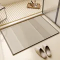 Non-slip absorbent diatomaceous earth soft bath mat with striped geometric pattern. - 40x60cm / Qizhi