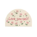 Minimalist semi-circular absorbent bathroom mat, thickened non-slip doormat for toilet. - 40x60cm / Love Yourself