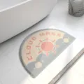 Semi-circular absorbent bathroom floor mat, anti-slip soft carpet for home toilet and door. - Cloud Rudder