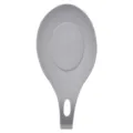 Poggia cucchiaio in silicone grigio da cucina, supporto resistente al calore, facile pulizia - Grigio