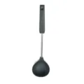 Ergonomic silicone soup ladle with stainless steel rod for home kitchen cooking use - Soup Spoon