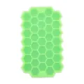 Green silicone honeycomb ice cube tray household DIY mold flexible ice grid making tool - Green